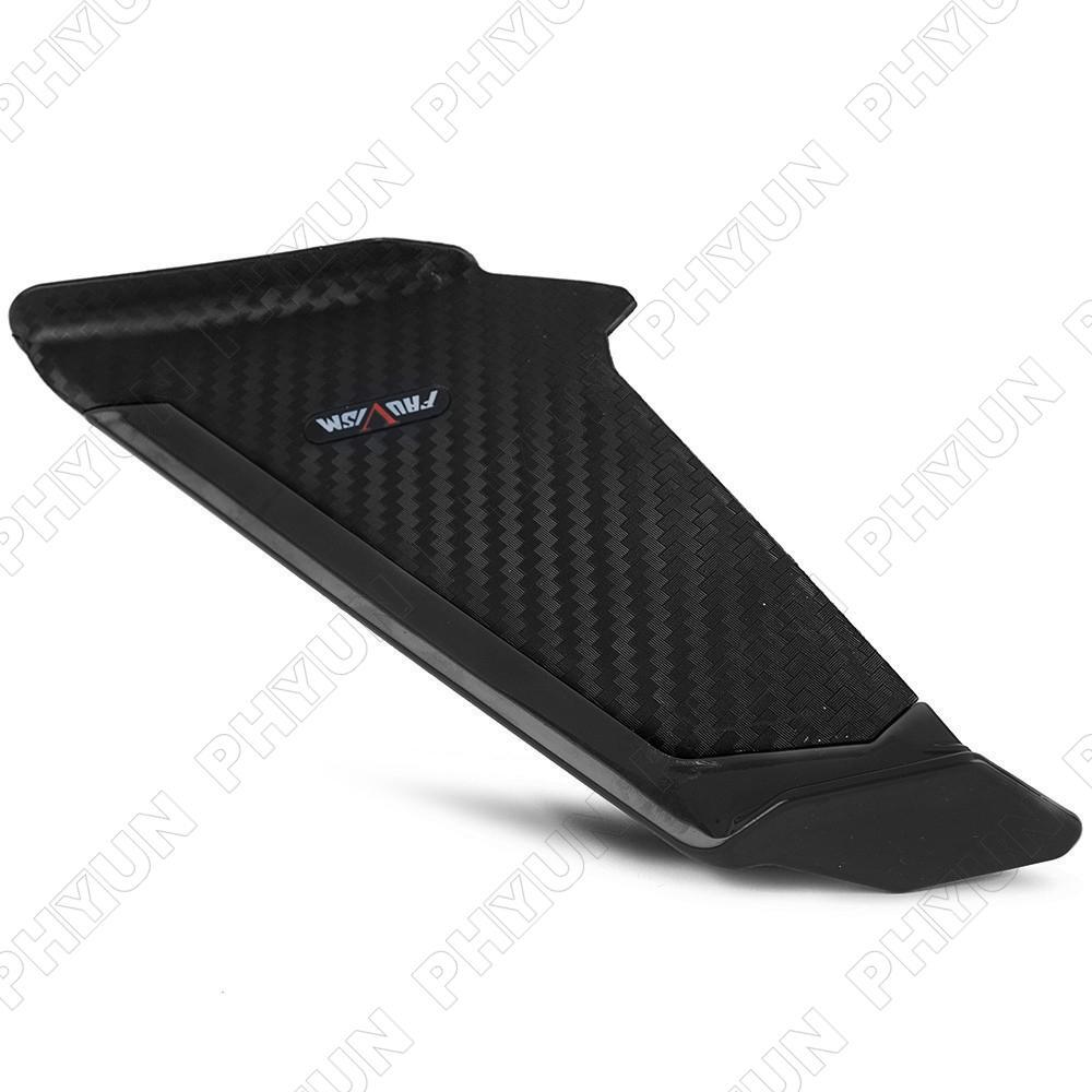 Pair Carbon Fiber Look Motorcycle Front Fairing Side Winglet Wind Fin Spoiler Q