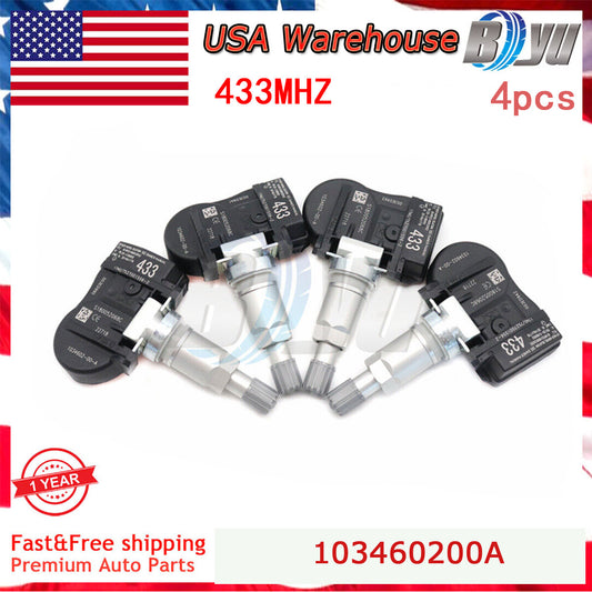 New 103460200A 433MHz Tire Pressure Sensor TPMS Fits for Tesla Model 3 S X 4PCS