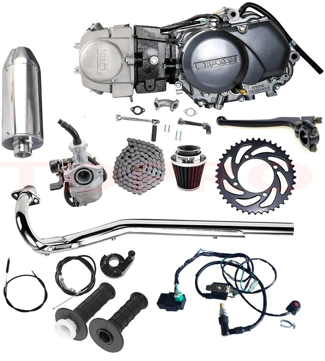 Full Kit for Lifan 125cc Engine Motor Kick Start For CT110 CT90 Atomik 110 Dirt Bike