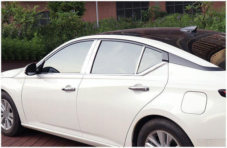 for Nissan Altima/Teana 19-2021 Chrome Steel Window BC-Pillar Post Cover Trim 6X