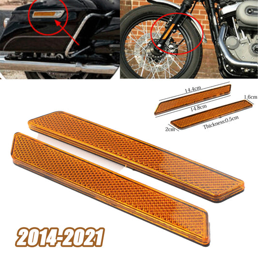 Orange reflector saddlebag latch cover for Harley Touring Road Glide 2014 - 2021 - n