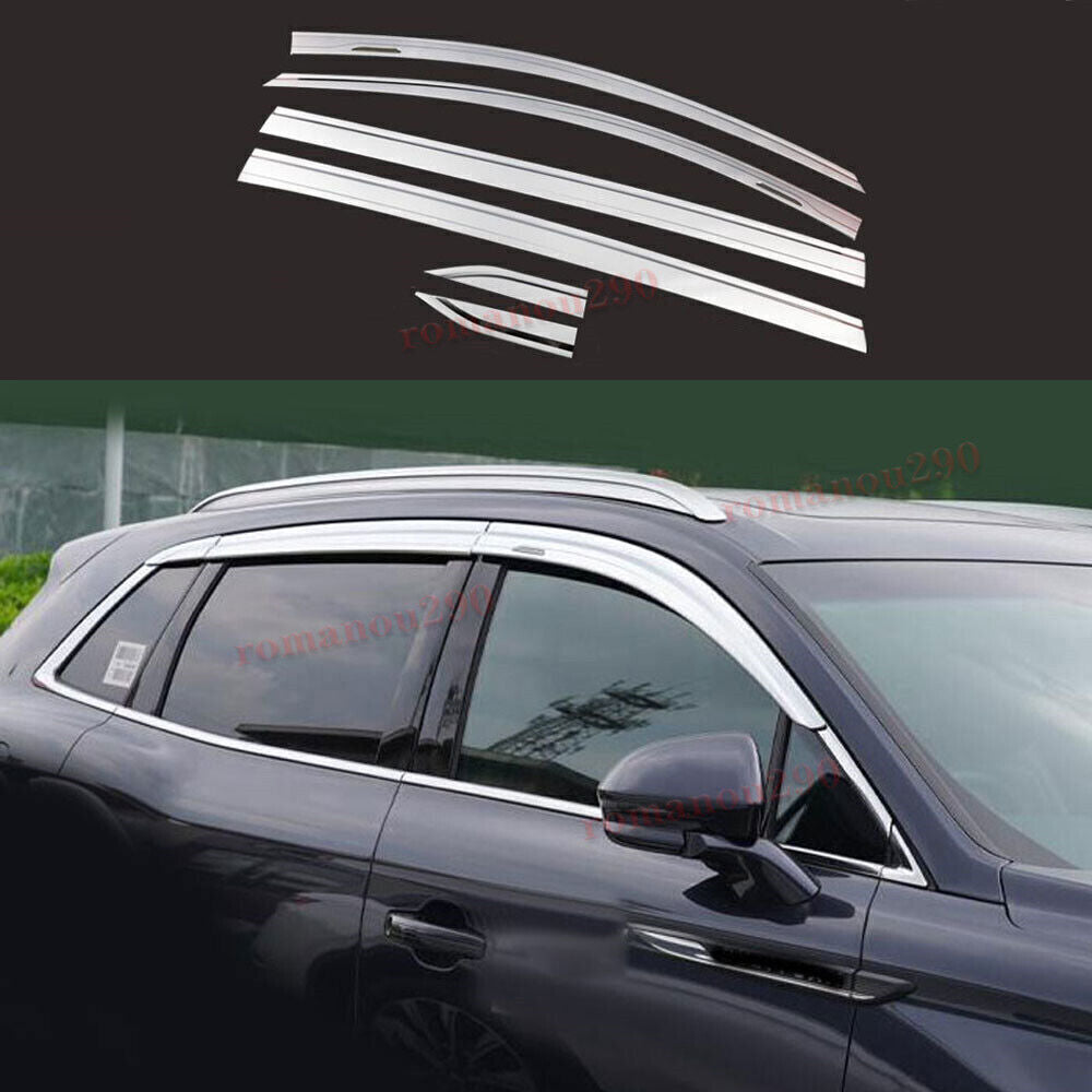 for Lincoln Nautilus 2019-2023 silver Window Vent Visor Sun Rain Deflector Guard