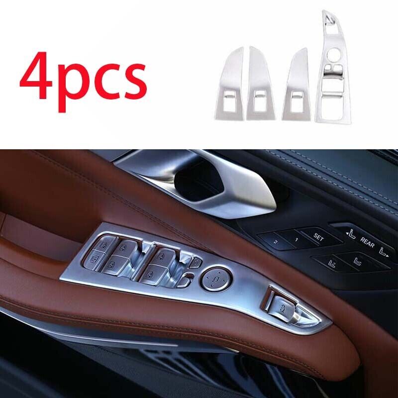 for BMW X5 G05 2019-2020 2022 ABS Window Lift Panel Switch 4X Chrome Cover Trim