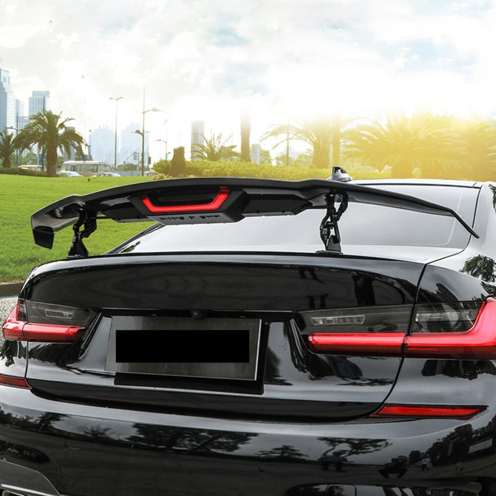 New Real Carbon Fiber Electric Automatic Lift Tail Rear Trunk Spoiler Wings