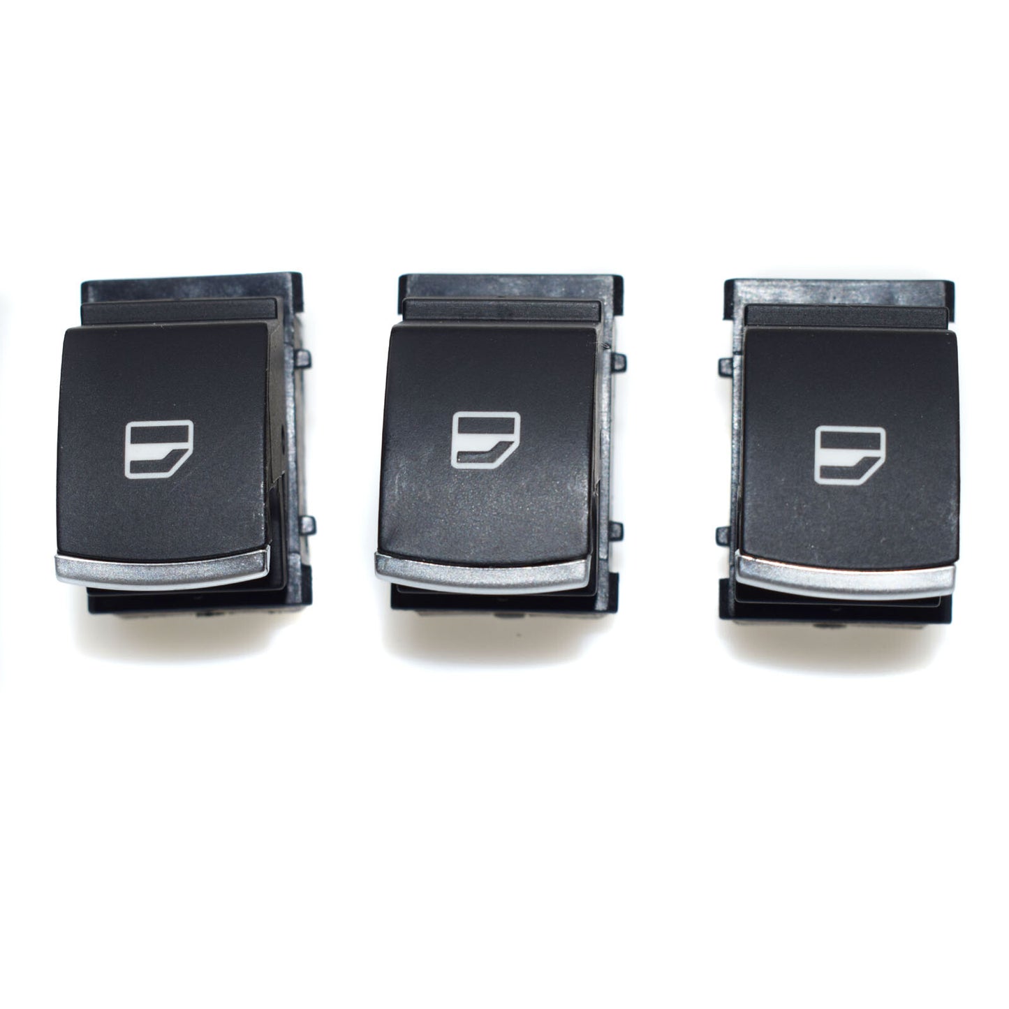 3-piece chrome passenger window switch set suitable for Golf , for Jetta MK5, MK6, for Passat CC, for Tiguan - n