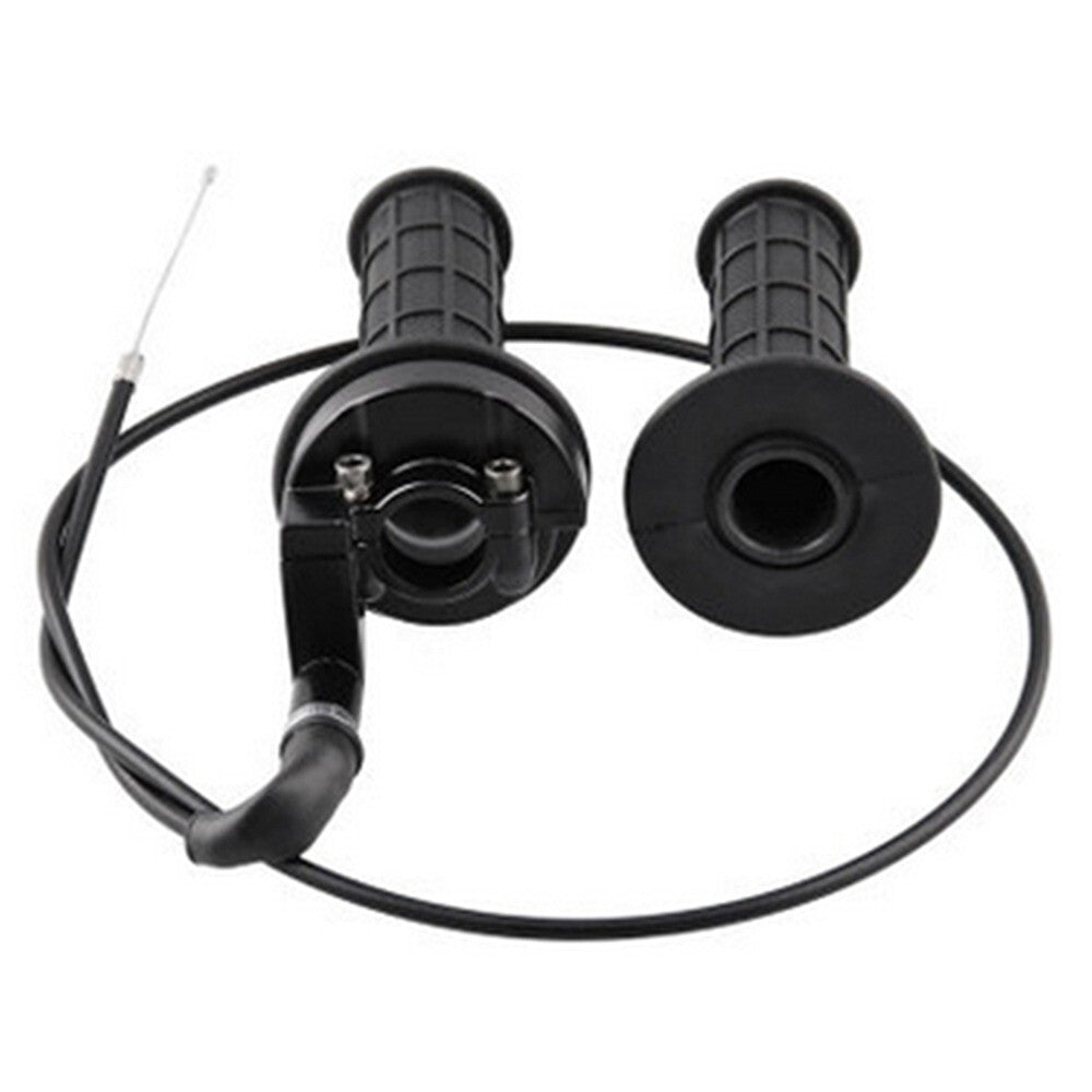 7/8in Motorcycle Left Right Handle Throttle Clamp Hand Grips Cable Set Universal n