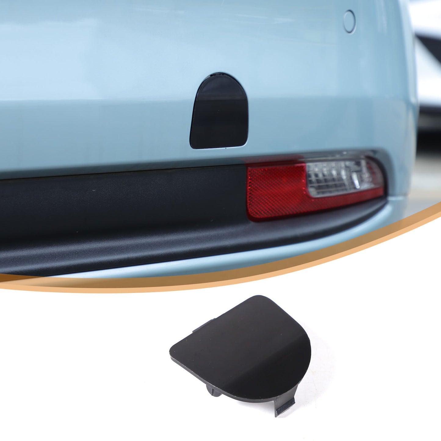 Rear bumper tow hook protector replacement part for Fiat 500 2016 - 2023 n