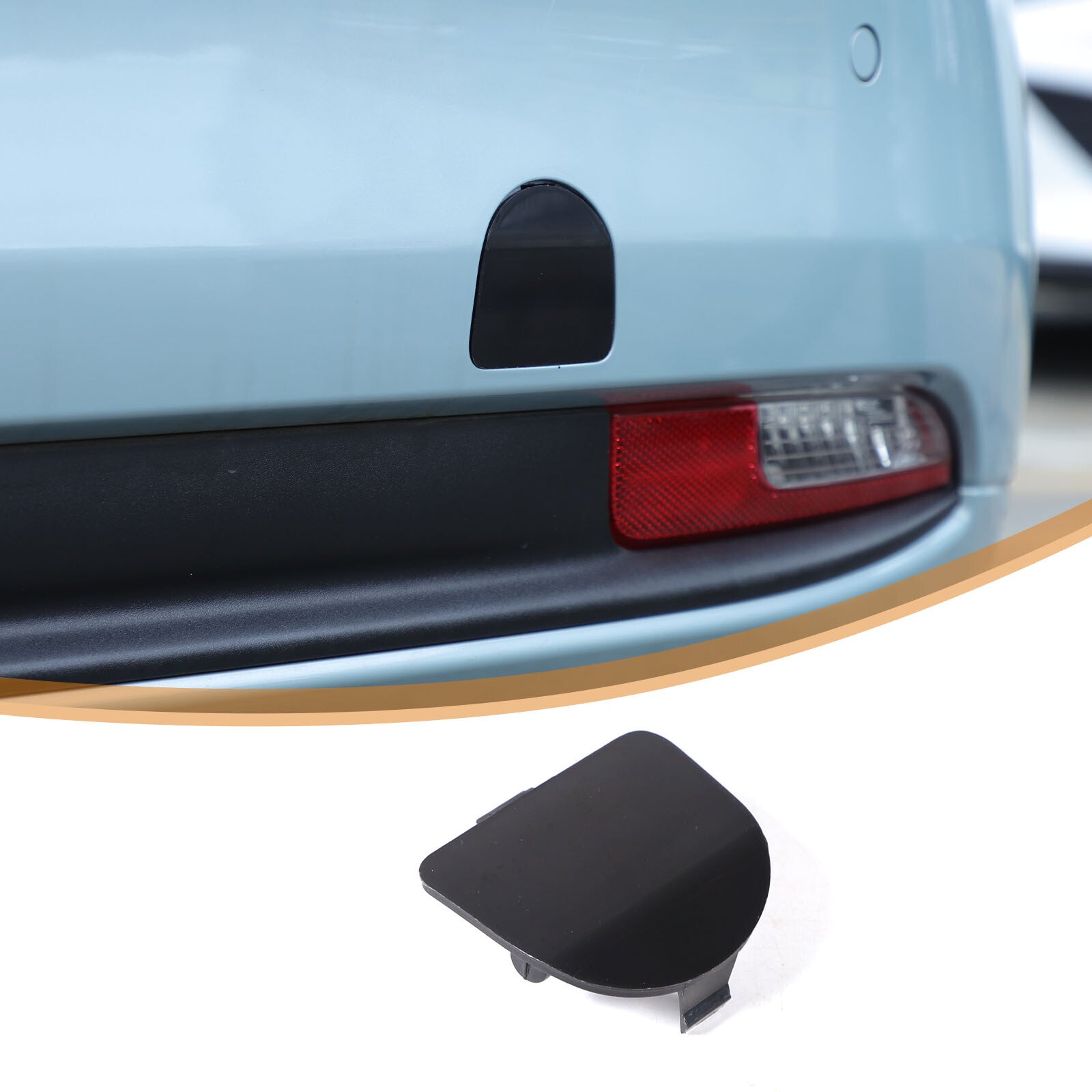 Rear bumper tow hook protector replacement part for Fiat 500 2016 - 2023 n