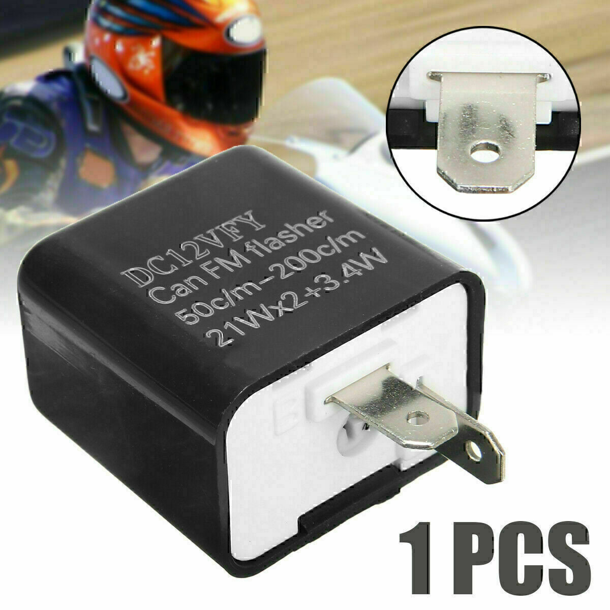 2Pin Adjustable LED Flasher Relay Turn Signal Blinker Light For Motorcycle NEW