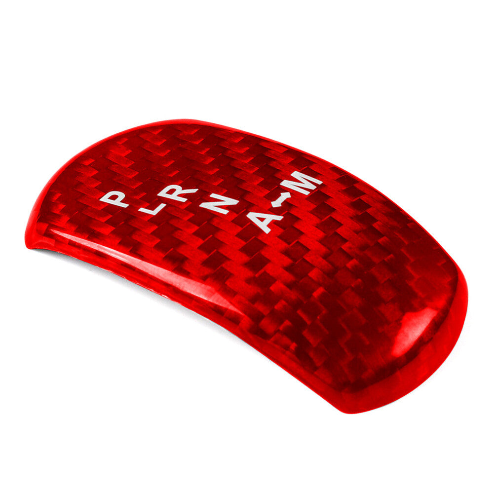 Car Carbon Fiber Gear Shift Knob Cover Trim Red Fit for Nissan GTR R35 2008-2016