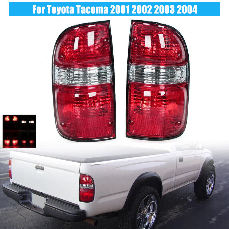 1 Pair Tail Light Rear Bumper Brake Stop Lamp for Toyota Tacoma 2001-2004
