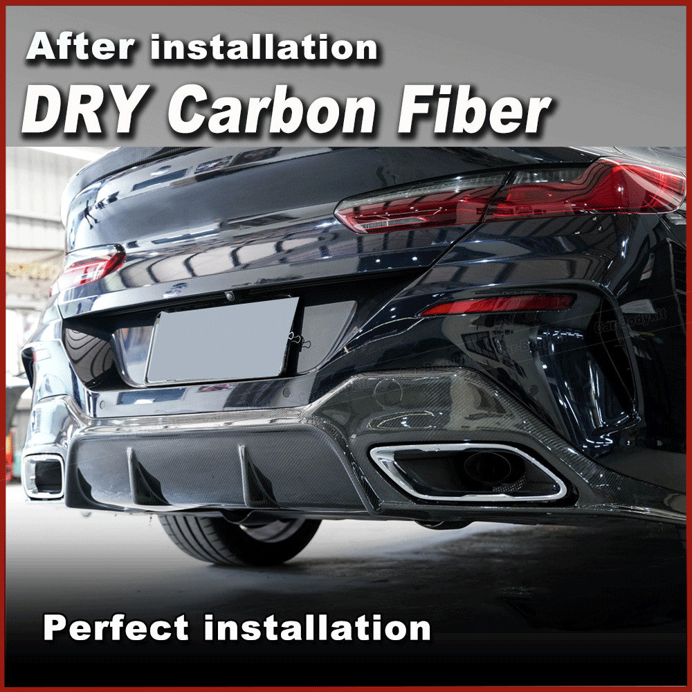 Fit for BMW 8 Series G16 840i M850i M-Sport DRY Carbon Rear Bumper Diffuser Lip