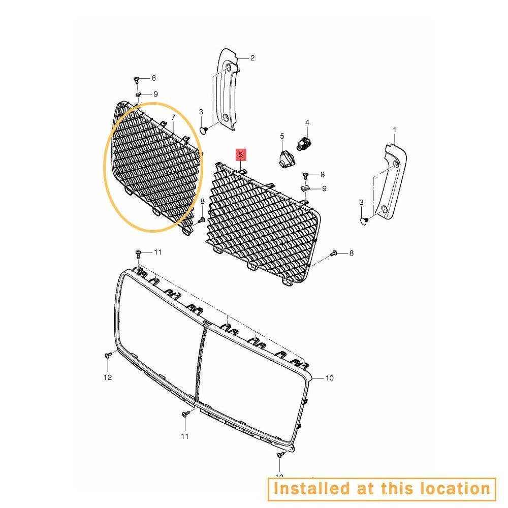 Suitable for Bentley radiator grille right equipment manufacturer 36A853684E