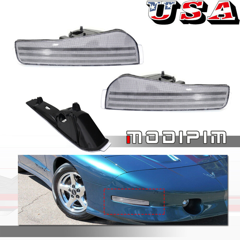 Transparent front bumper turn signal cover for 93-97 for Pontiac Firebird Trans Am- v