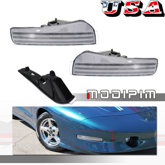 Transparent front bumper turn signal cover for 93-97 for Pontiac Firebird Trans Am- v