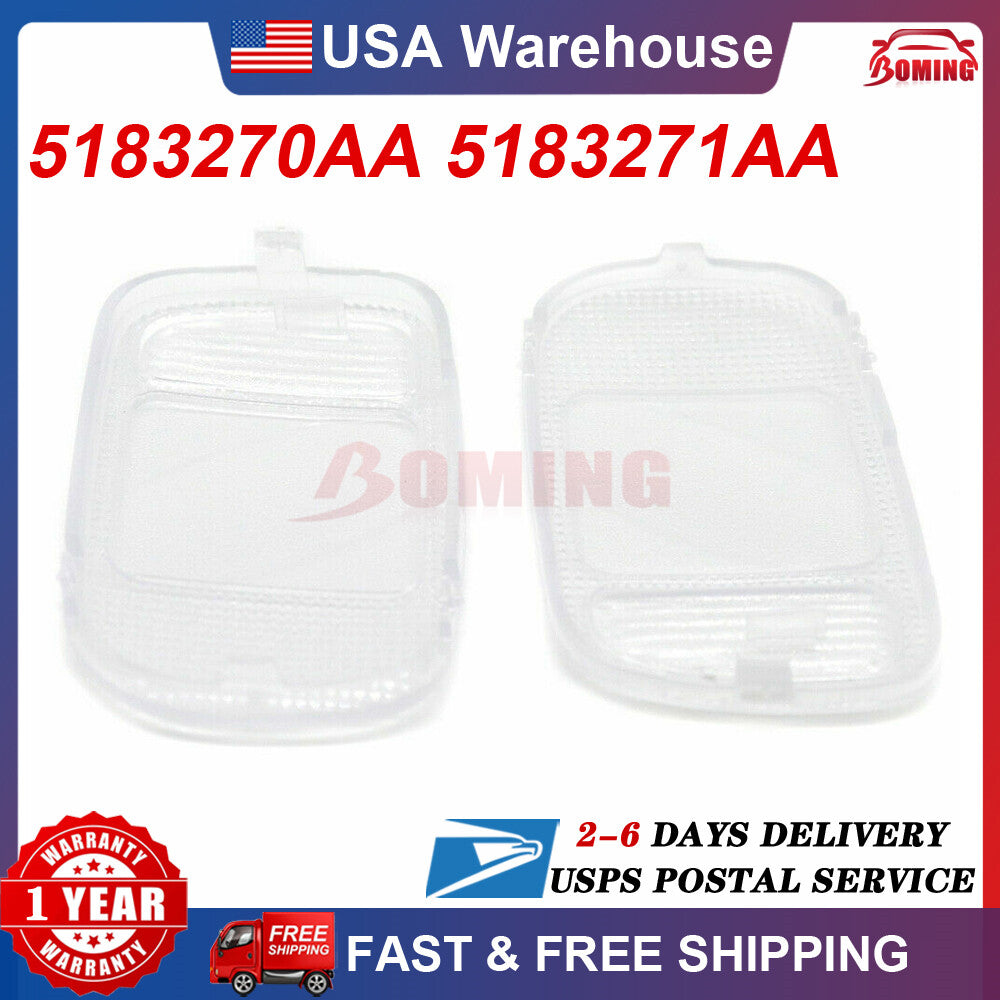 2X New Overhead Console Dome Light Lens for Dodge for Ram 02-10 5183270AA 5183271AA Q