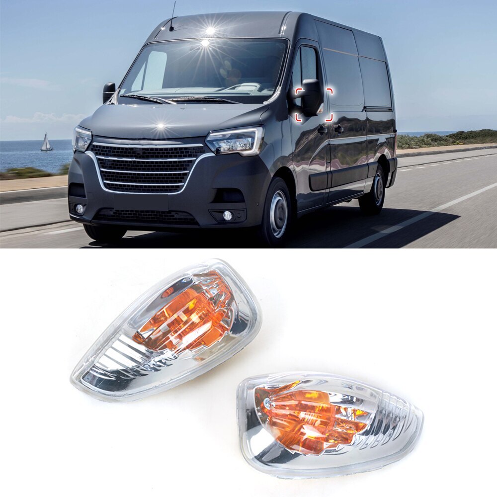 1 Pair Mirror Turn Siganl Light Without Bulb for Nissan NV400 2010-2018
