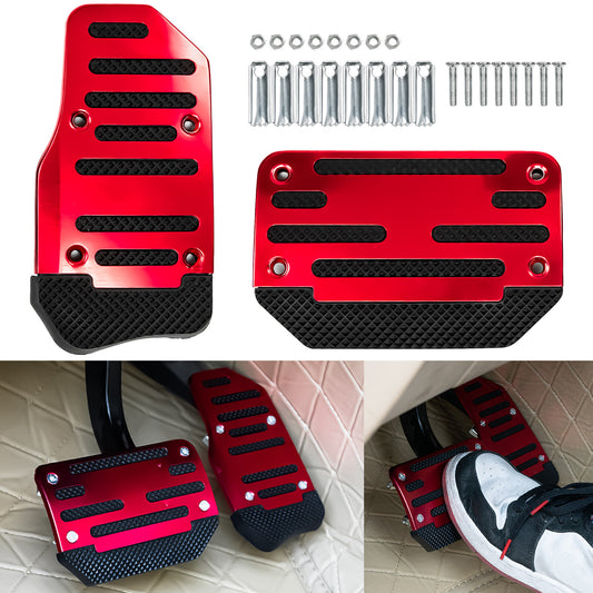 2pcs Aluminum universal accelerator pedal + brake pedal pedal pedal caps automatic Q