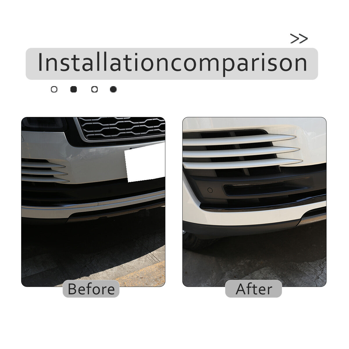 Suitable for Range Rover HSE Vogue L405 18-21 Black front bumper grille body molding trim - n