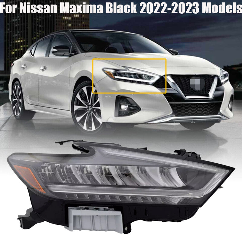 Right Side For Maxima Black 2022-2023 Models RH LED Headlight n