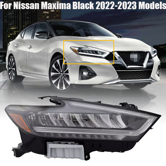 Right Side For Maxima Black 2022-2023 Models RH LED Headlight n