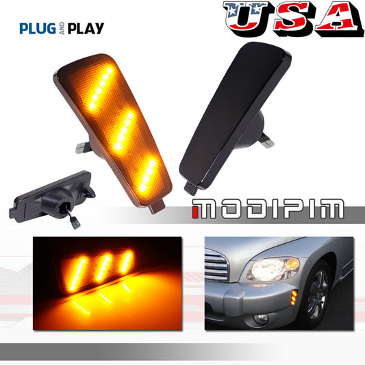 Smoked lens amber front marker corner light suitable for 2006-2011 HHR- v