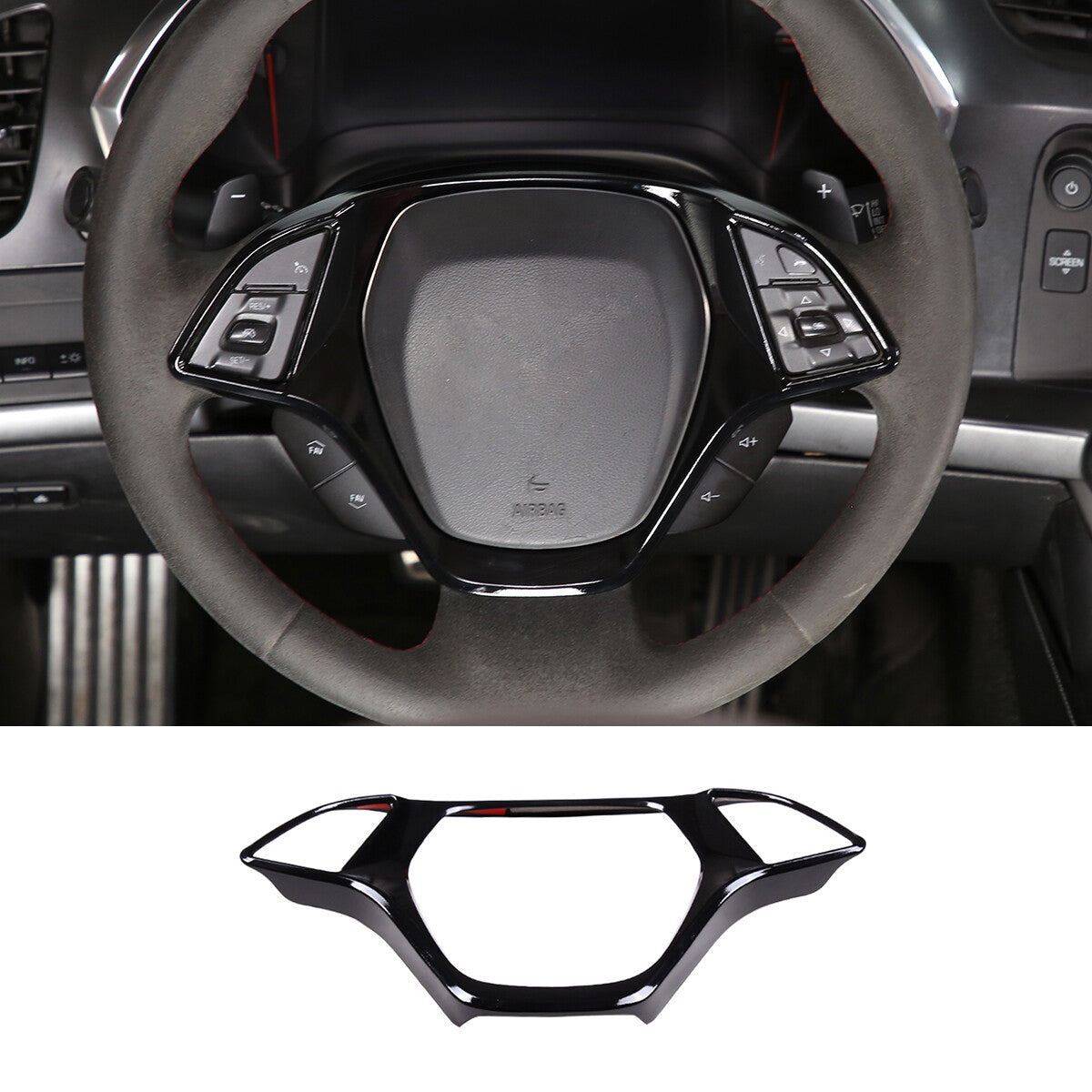 Black center control console sticker carbon fiber for Audi Q5 A4 A5 2009-2016- v