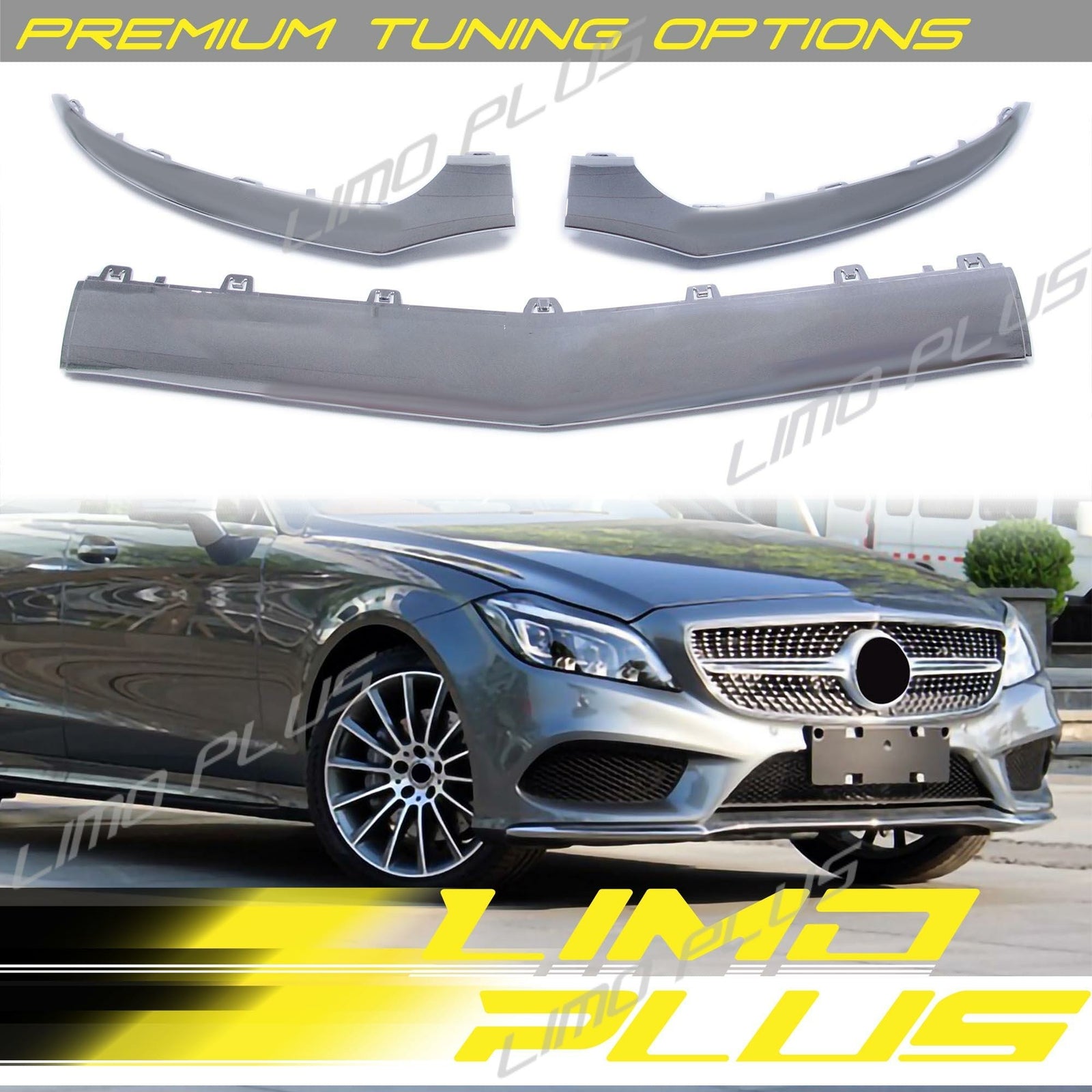 Chrome front bumper lip trim for Mercedes-Benz W218 CLS 400 500 550 2015-2018 Q