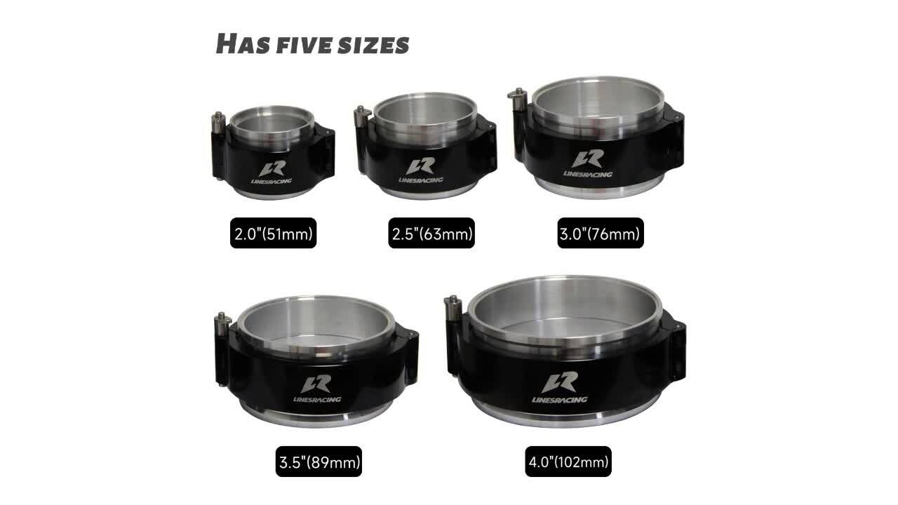 3'' 76mm Aluminum HD Intake V-Band Clamp Flange Intercooler Pipe Quick Release