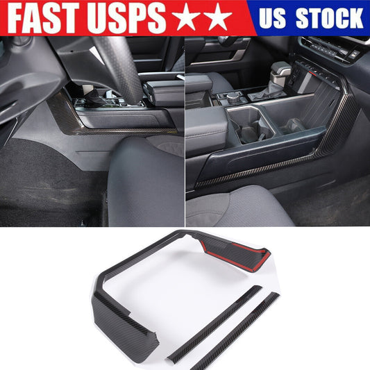 Red interior gear shift cutter head cover trim for Tundra Sequoia 2022 - 23- v