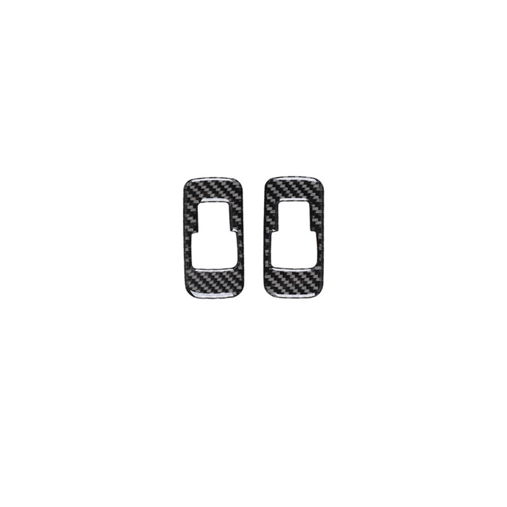Carbon Fiber Interior Rear Window Control Cover Trim for Ford F-150 2015-2020