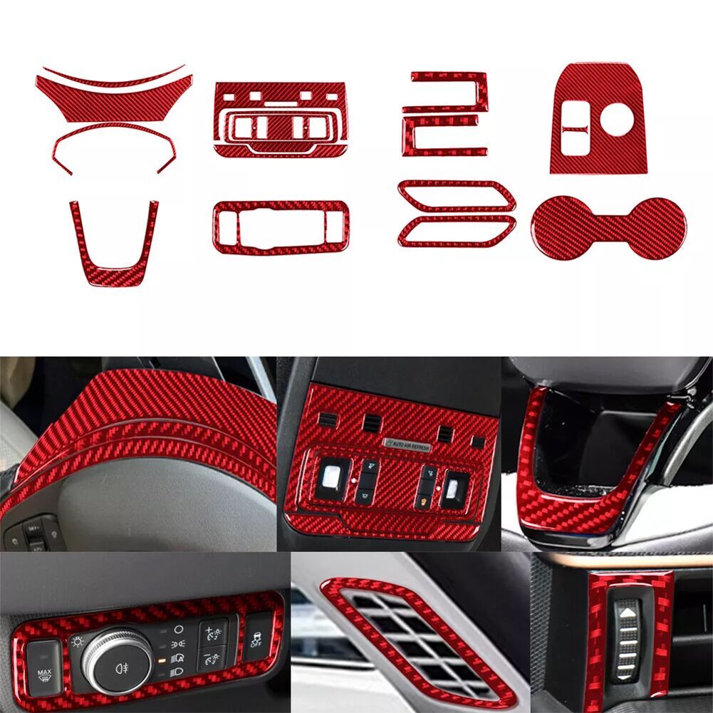 Red Carbon Fiber Door Window Control Cover Trim for Lexus RC300 350 200T 2015-20 v