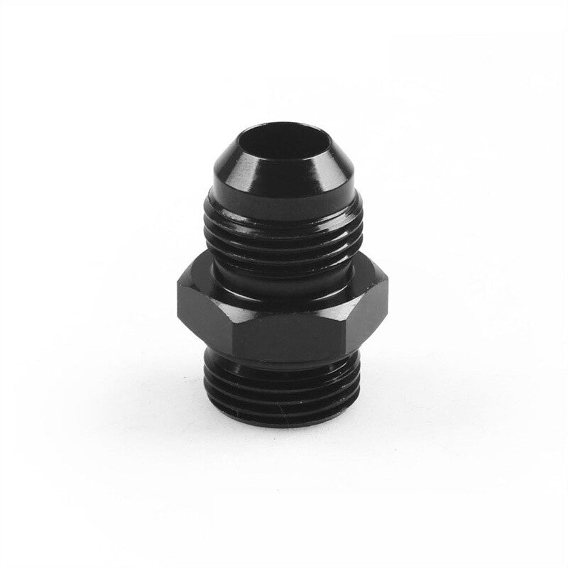 ORB-8 O-ring Boss AN8 8AN to AN8 8AN Male Adapter Fitting Aluminum Black 1pc
