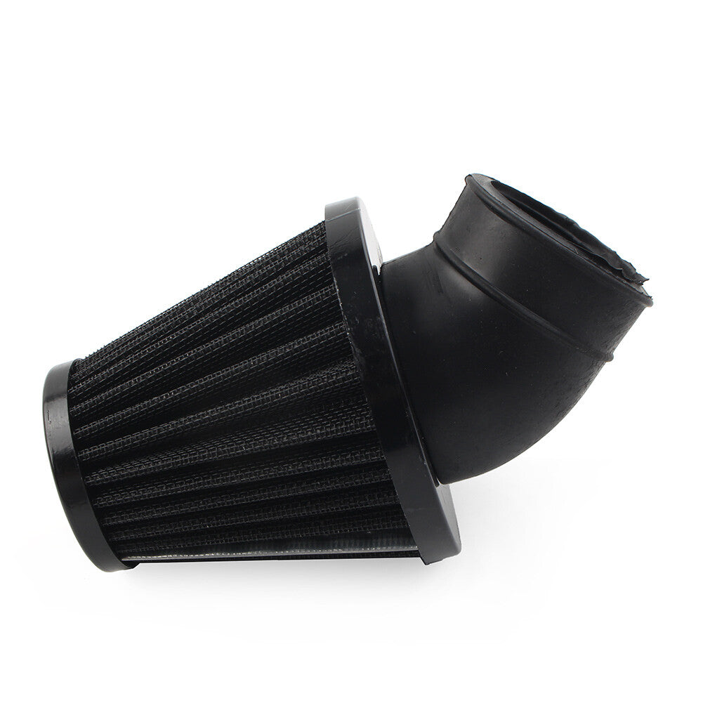 42mm Motorcycle Air Intake Filter Cleaner Rubber Bend Inlet Stainless Steel Mesh Q