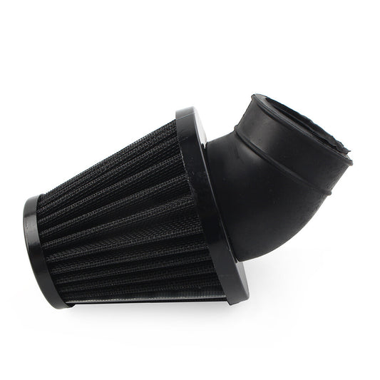 42mm Motorcycle Air Intake Filter Cleaner Rubber Bend Inlet Stainless Steel Mesh Q