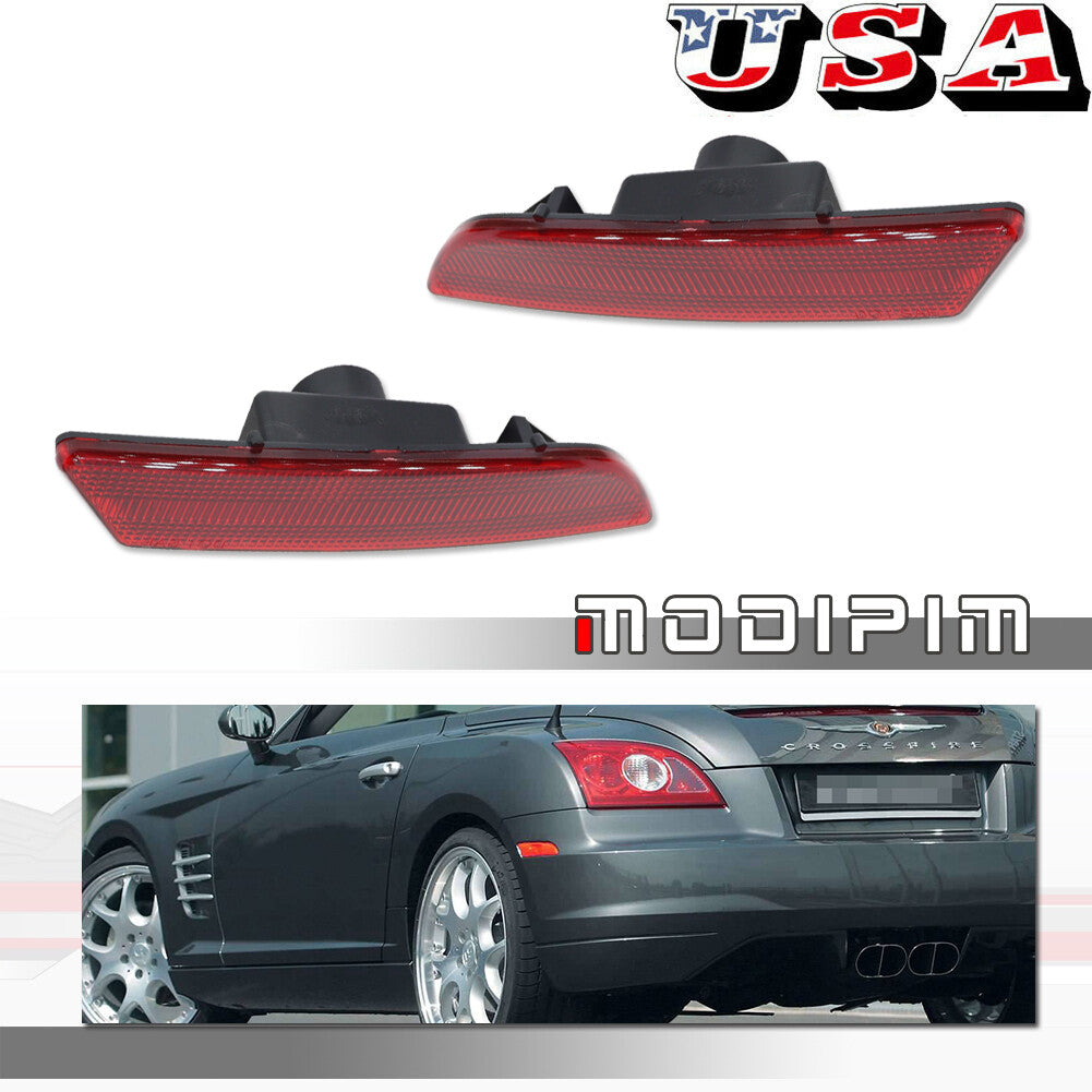 Suitable for 04-08 for for CHRysler Crossfire Red Rear Bumper Side Marker Light Housing One Pair Set - v