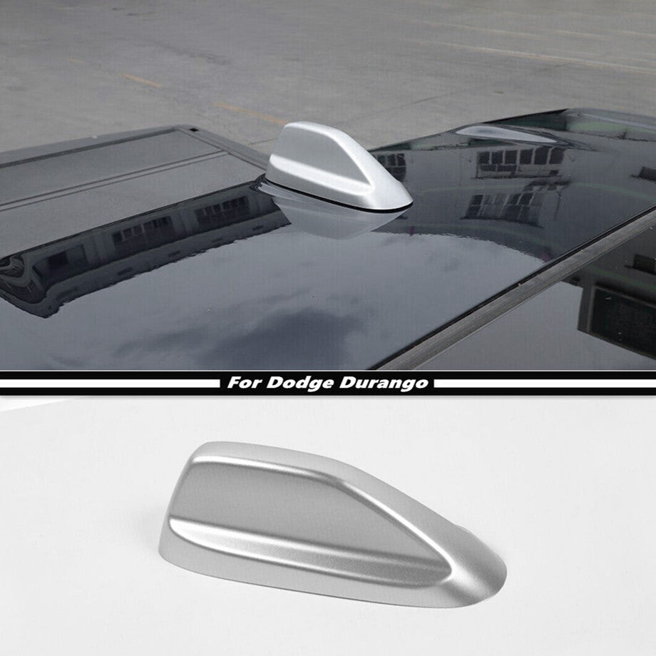 For 2014-2024 for Dodge Durango Matte Silver Look Fin Antenna Base Cover Trim v