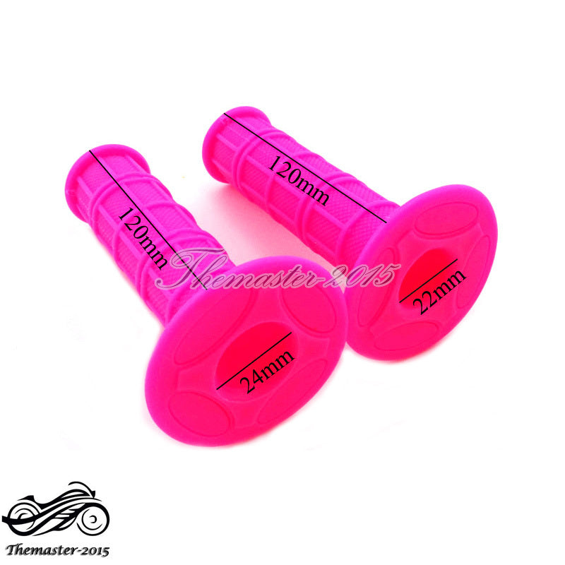 Pink 22mm 7/8Throttle Handlebar Hand Grips For Stomp YCF IMR Pit MX Dirt Bike Q