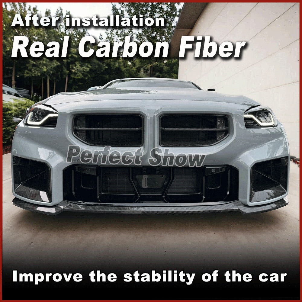Fit for BMW M2 G87 2022-24 REAL CARBON Front Air Vent Intake Duct Inserts Covers