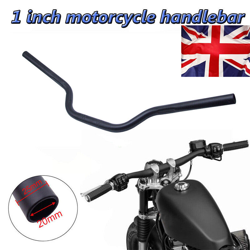 Motorbike Handlebars Motorcycle Drag Bars 25mm 1 inch Black Universal