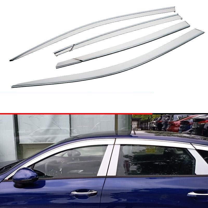 for Kia K5 2021-23 Chrome ABS Side Window Vent Visor Sun Rain Deflector Guard 6x