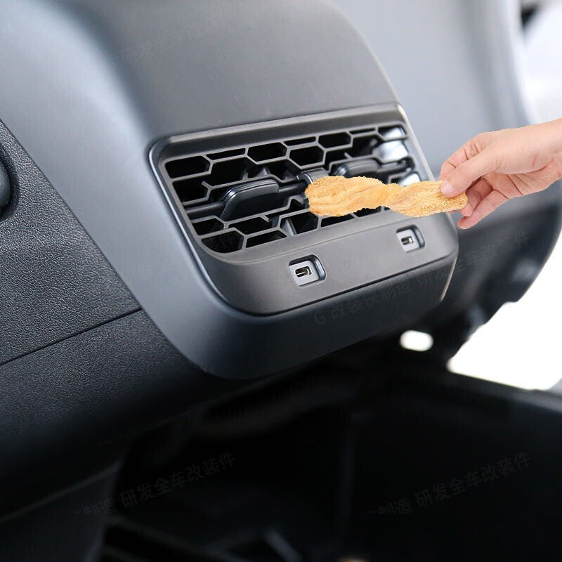Model 3/Y Rear Air Vent Socket Frame Protective Cover Decorative Accessory - n