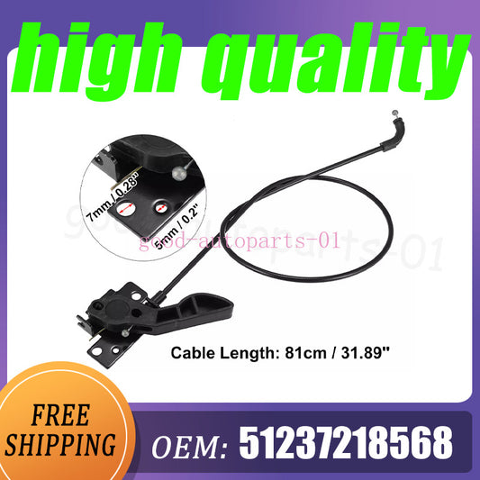 Car engine hood release control cable 51237218568 for BMW X3 F25 11-17