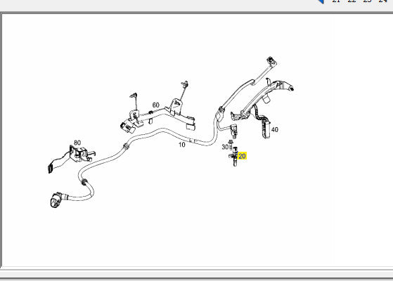 1. Rear left ABS wheel speed sensor suitable for A200, A220, A250- n