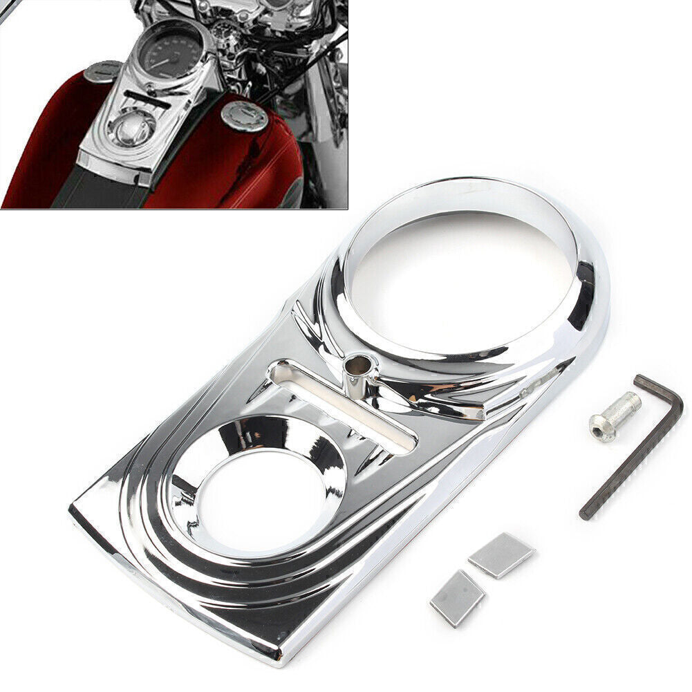 Dash Panel Insert Cover f¨¹r for Harley Dyna Wide Glide 93-03  Softail 00 -17 Chrom