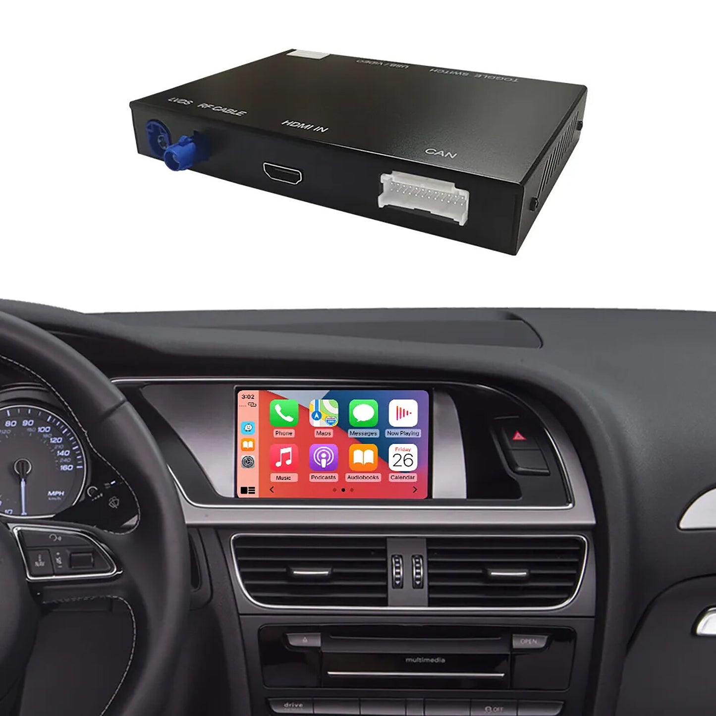 10.25 Wireless Carplay Android Auto USB HDMI In Fits for AUDI A4 S4 A5 S5 Q5