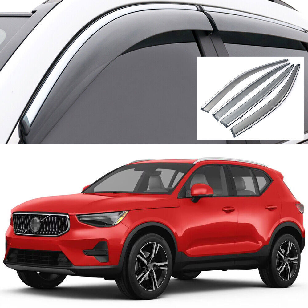 4X Side Window Deflector Visors Rain Guards Vent Shade for 2019-2024 for Volvo XC40