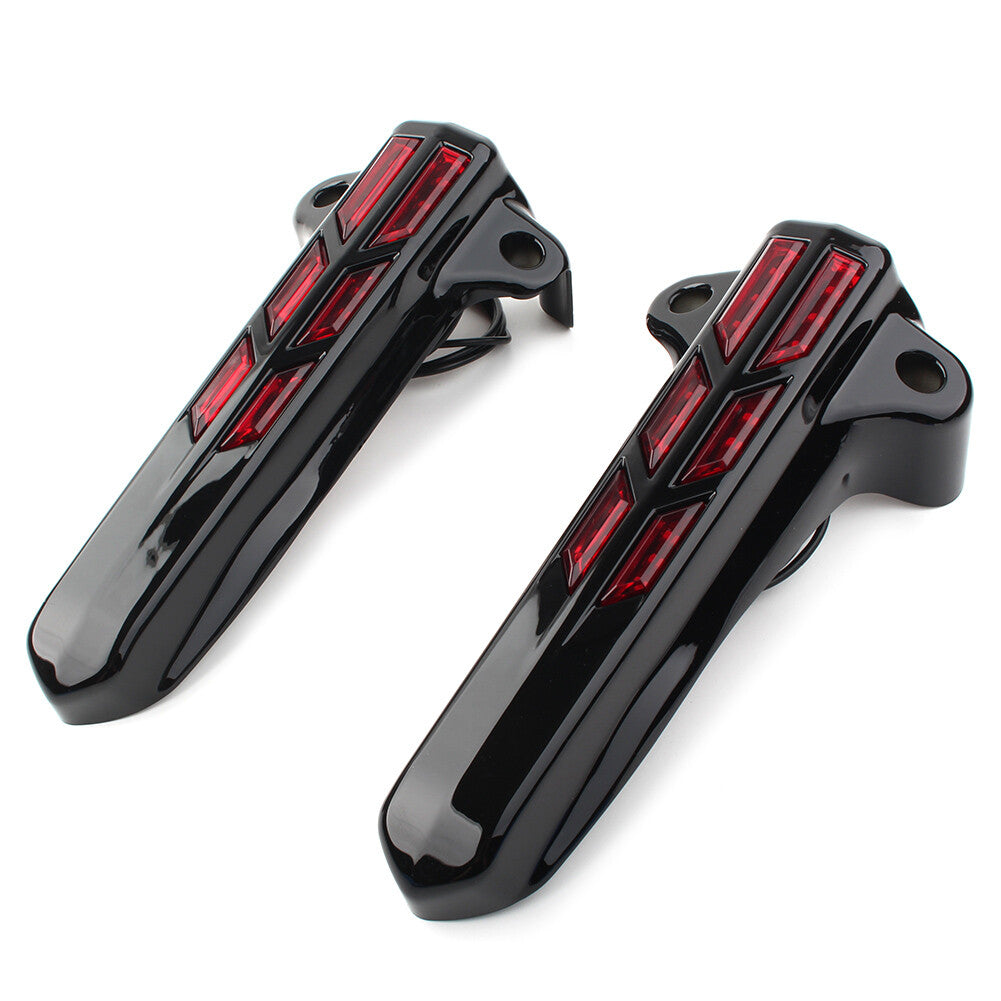 Front Lower Fork Leg Covers LED Smoke Light for Harley FLHR FLHTK FLHX '2014-'20