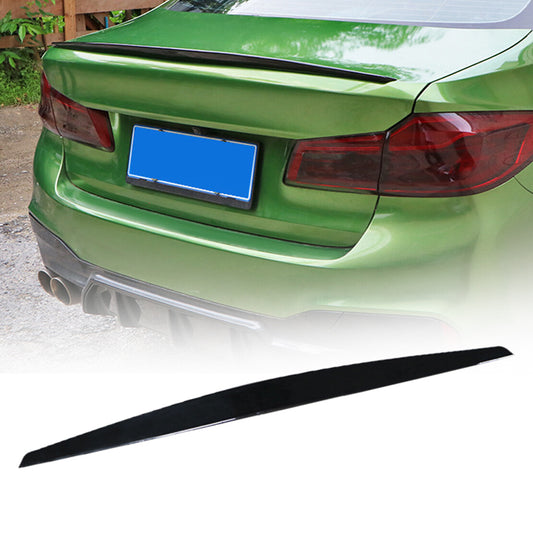 120cm Black Universal Car Rear Roof Lip Spoiler Tail Trunk Wing Sticker Use v