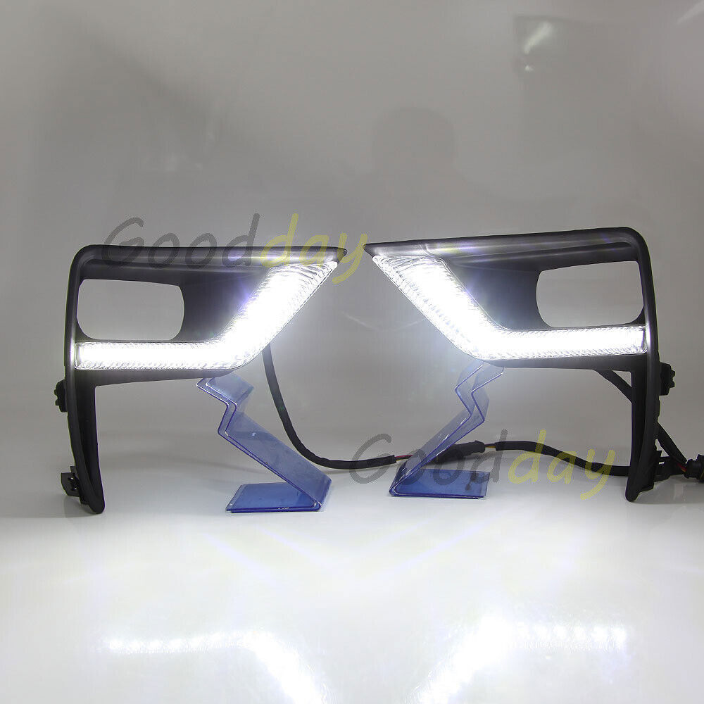 for Toyota for Land Cruiser Prado 2018-21 LED DRL Daytime Running Light W/Turn Refit